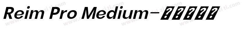 Reim Pro Medium字体转换